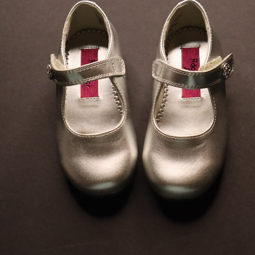 Silver Mary Janes